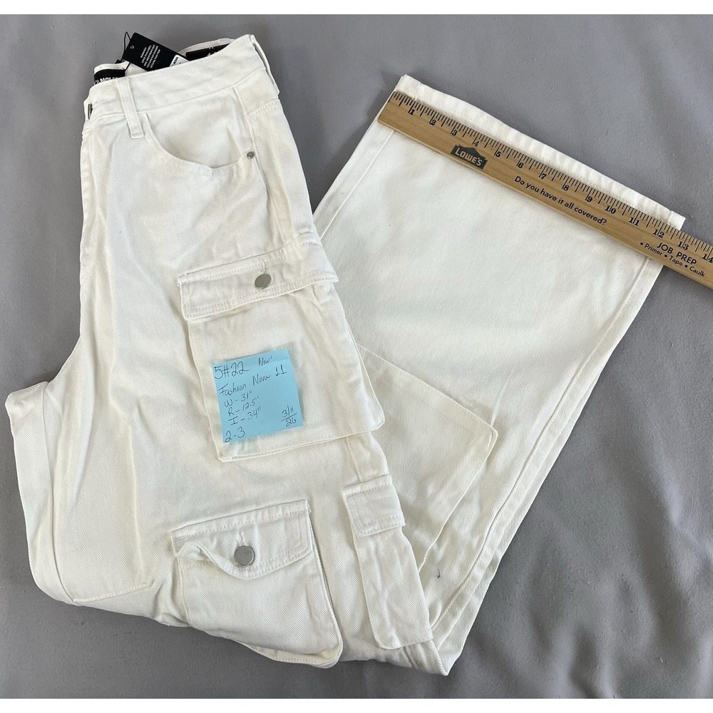 Fashion Nova‎ Jeans Pants Womens 11 Cargo Wide Leg Baggy Skater 90s Y2K New - Picture 11 of 11